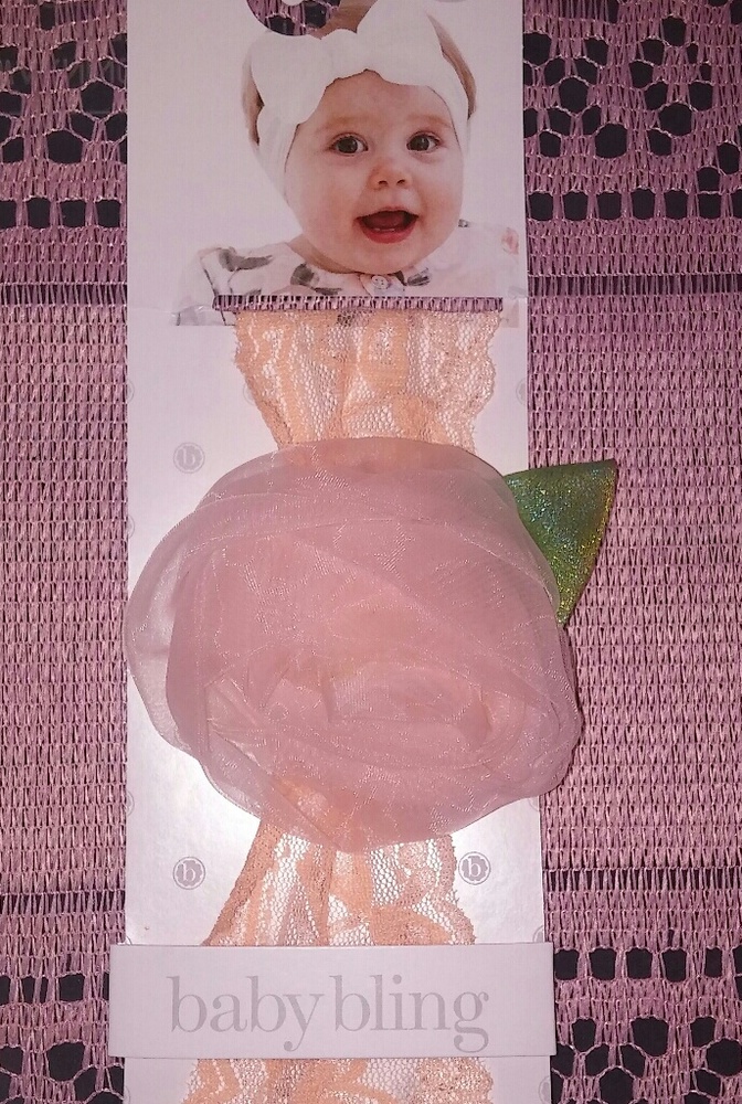 Nw Baby Bling Rose Bud Headband